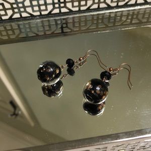 Black/Bronze earrings